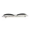 Image 5 : Vintage 18k White Gold Polished Black Onyx .30 ctw Diamonds Ribbon Bow Pin Brooc