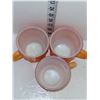 Image 4 : Set of 3 Anchor Hocking Fire King Coffee Cups