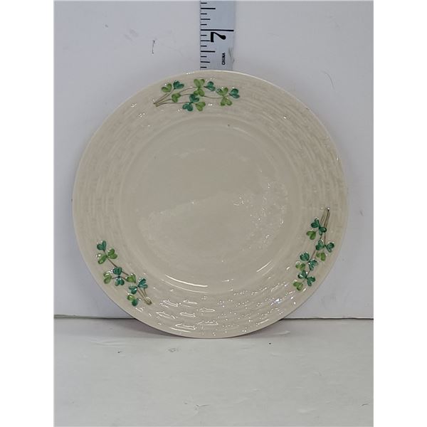 Early Century Belleek Black Mark Plate