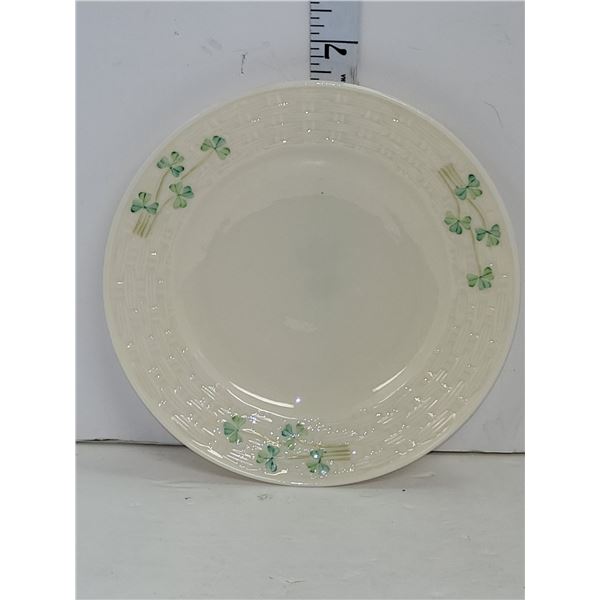 Early Century Belleek Green Mark Plate