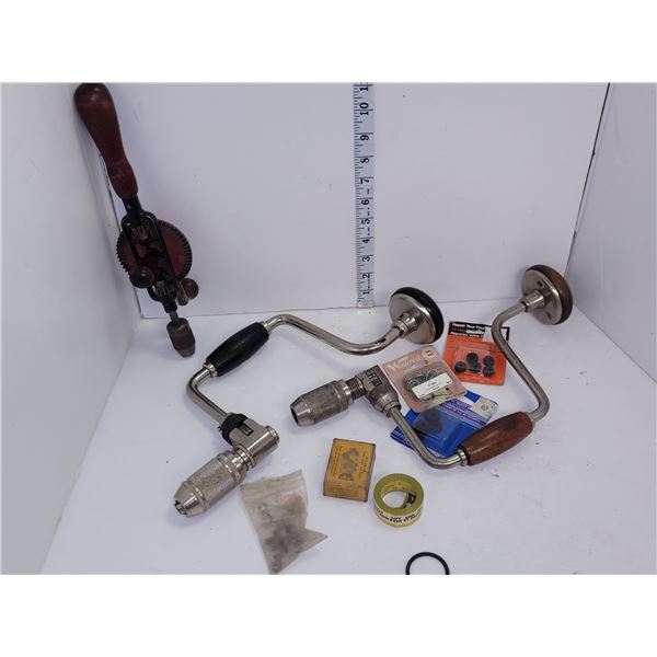 Lot of Vintage & Antique Racheting Bit Brace +