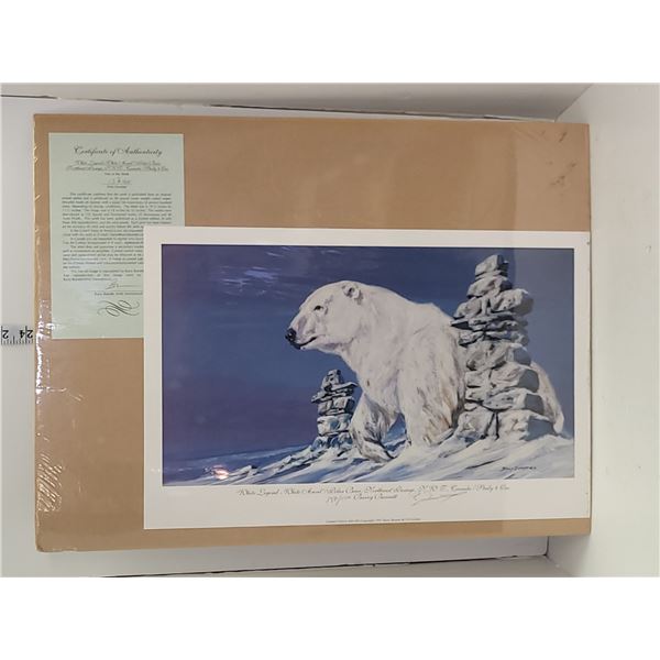 Numbered Print - White Legend - White Anvil / Polar Bear #137/400, by Barry Barnett w/ COA