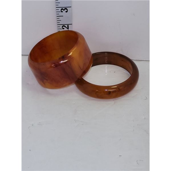 Lot of 2 Vintage Butterscotch Bangles