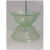 Image 1 : Lot of 2 Very Large Green Glass Bowls