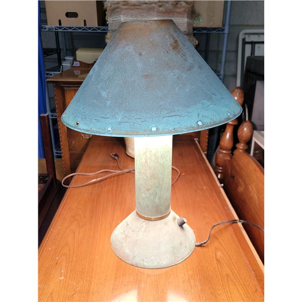 Vintage 1980s Ron Rezek Copper Table Lamp