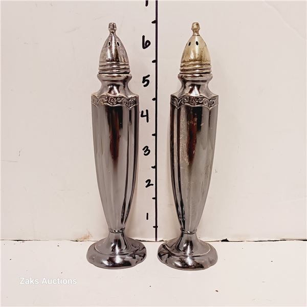 Silverplated Salt & Pepper Shakers