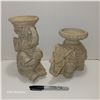 Image 1 : Set of 2 Indian Elephant Pillar Candles Holders