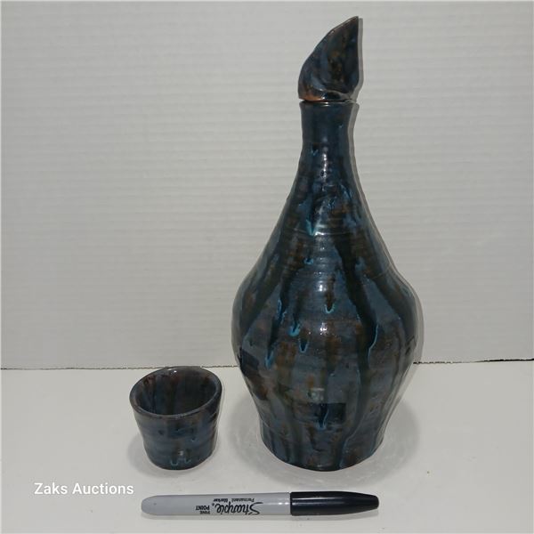Handcrafted Decanter Fired Pottery Made in Vermilion, Alberta