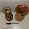 Image 5 : 450 BC Greek Pottery Vase, Authentic Museum Copy No 11 & 1960s Clay Vessel with Woven Casing