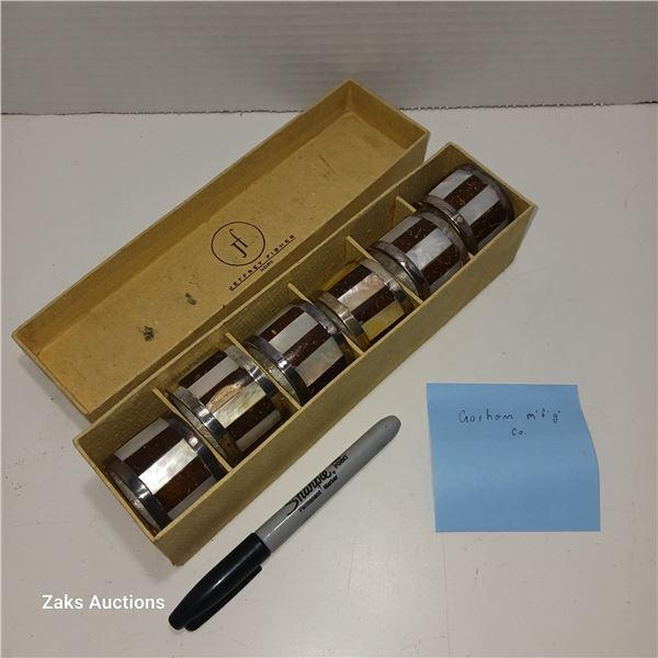 Vintage Mother of Pearl Inlay Napkin Rings