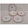 Image 1 : Set of 5 PInk & Gold Dessert Dishes - Elbogen Carlsbad