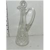 Image 6 : Glassware - Butter Dish, Bud Vase & Oil Cruet w/ Stopper