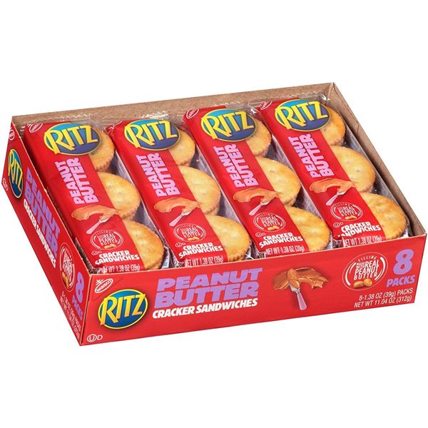 NEW 3 X 312G RITZ SNACKWICHES PEANUT BUTTER