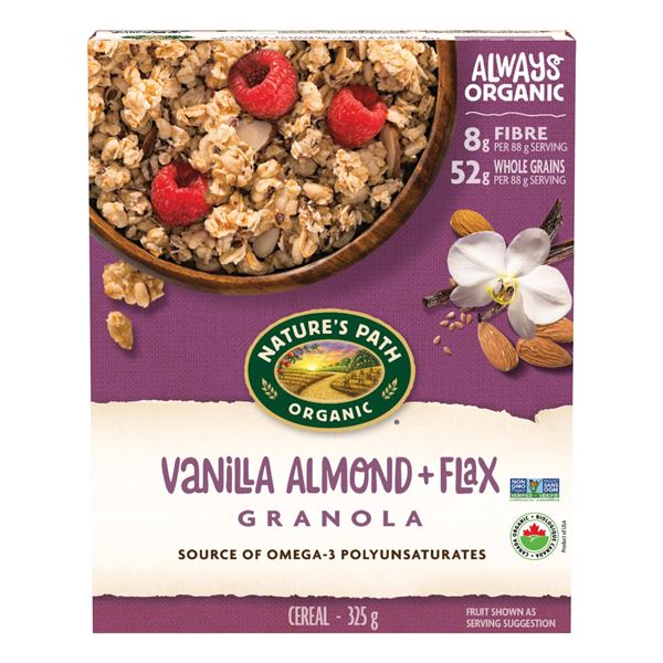 NEW 325G NATURE PATH VANILLA ALMOND + FLAX