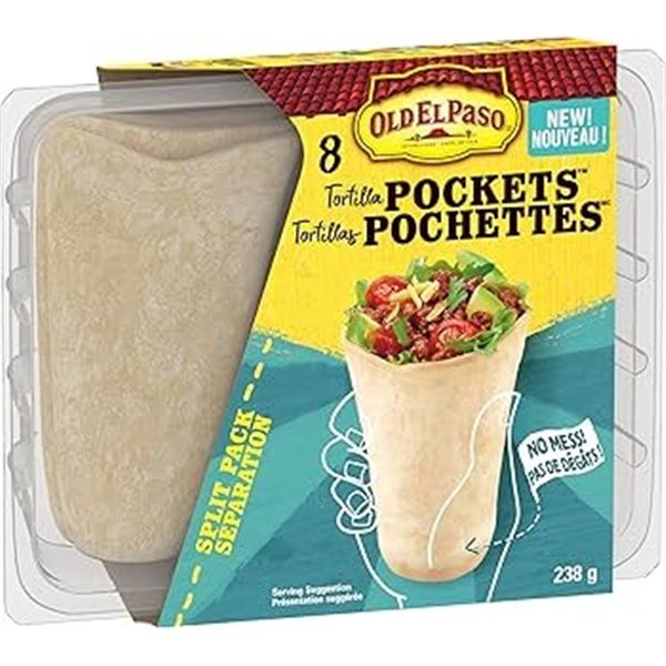 NEW 238G OLD EL PASO TORTILLA POCKETS