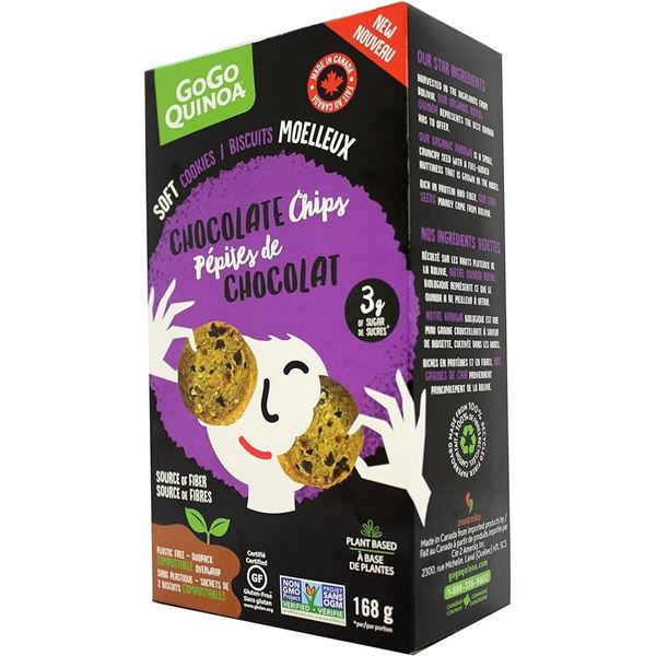 NEW 168G GOGO QUINOA SOFT COOKIES CHOCOLATE CHIPS
