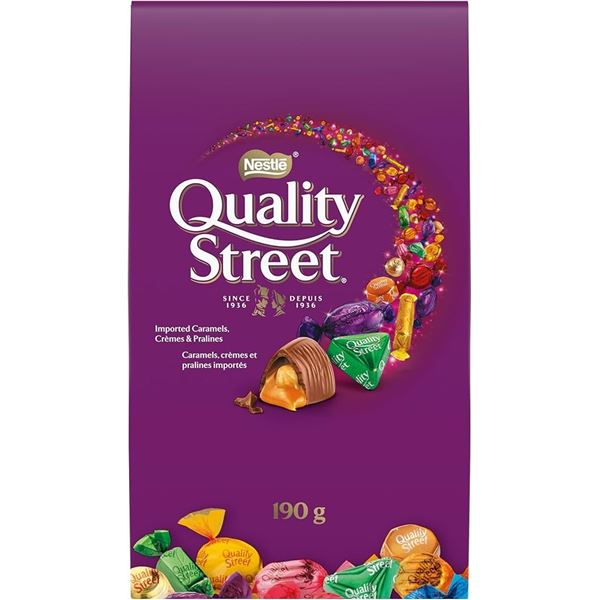NEW BOX OF 10 X 190G QUALITY STREET CARAMELS