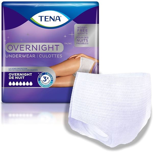 NEW TENA 12 OVERNIGHT UNDERWEAR MEDIUM