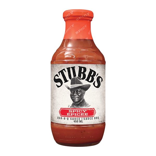 NEW 2 X 450ML STUBBS SPICY BAR-B-Q SAUCE