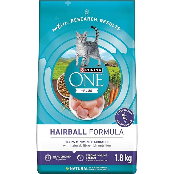 NEW PURINA ONE PLUS HAIRBALL FORMULA 1.8KG