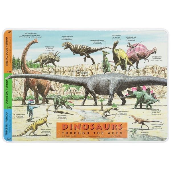 NEW DINOSAURS THROUGH THE AGES LEARNING PLACEMAT