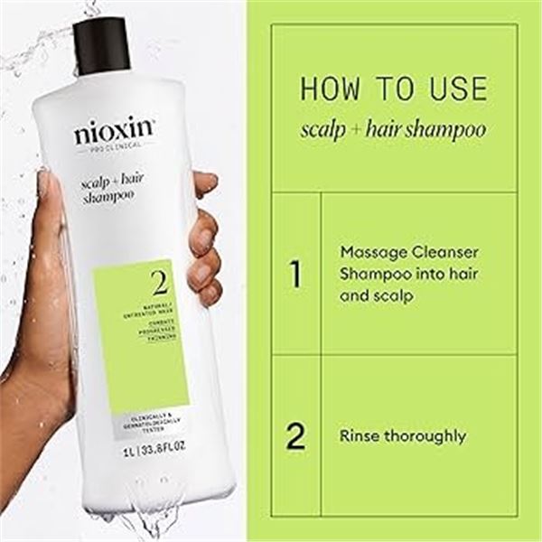 NEW 1L NIOXIN SCALP + HAIR SHAMPOO