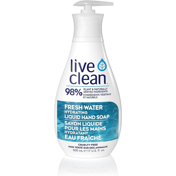 4 NEW LIVE CLEAN FRESH WATER LIQUID HAND SOAPS