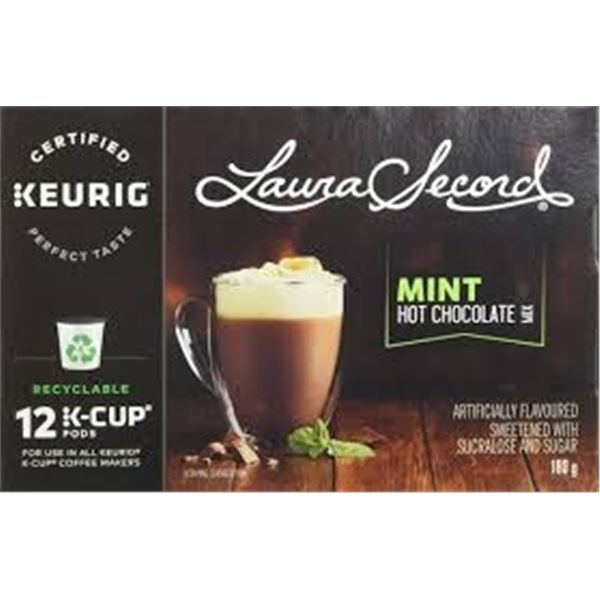 NEW 2 X 180G LAURA SECOND MINT HOT CHOCOLATE