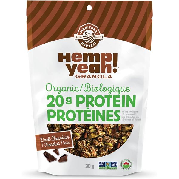 NEW HEMP YEAH ORGANIC GRANOLA DARK CHOCOLATE 283G