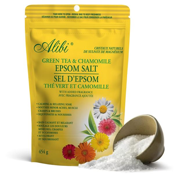 NEW 2 X 454G ALILI GREENTEA & CHAMOMILE EPSOM SALT