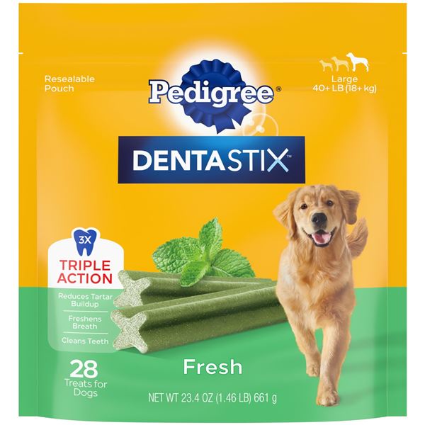 NEW PEDIGREE DENTASTIX FRESH LARGE 28 TREATS