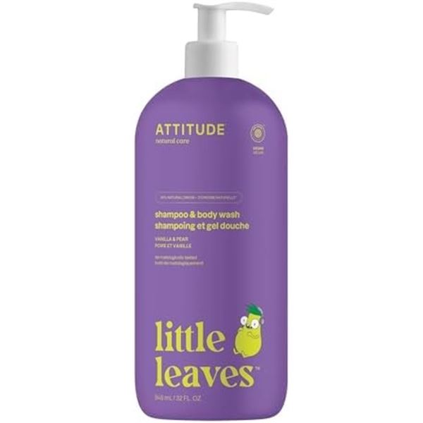 NEW 946ML ATTITUDE SHAMPOO & BODY WASH VANILLA