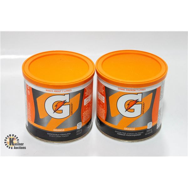 NEW 2 X 560G GATORADE ORANGE DRINK POWDER