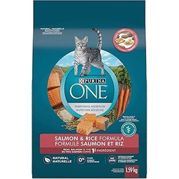 NEW PURINA ONE SALMON AND RICE FORMULA CAT FOOD