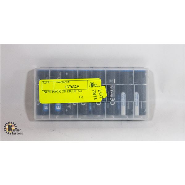 NEW PACK OF EIGHT AA BATTERIES