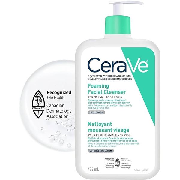 NEW 473ML CERAVE FOAMING FACIAL CLEANSER