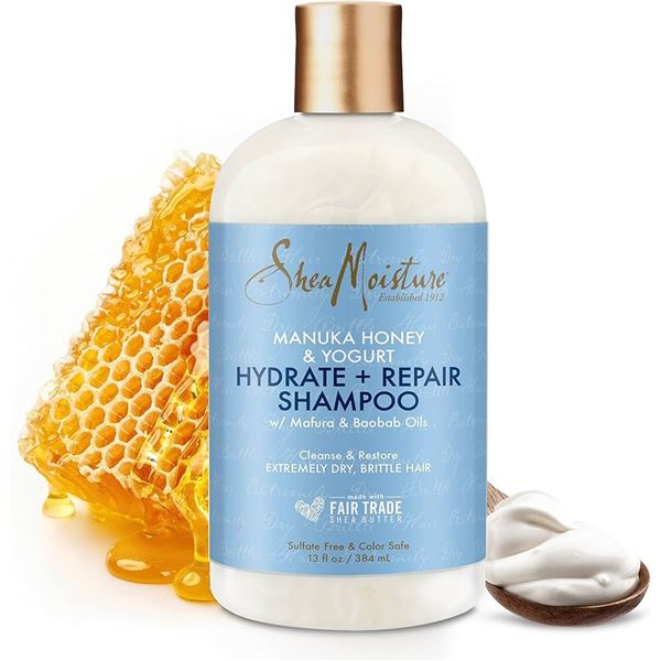 NEW 384ML SHEA MOISTURE HYDRATE + REPAIR SHAMPOO