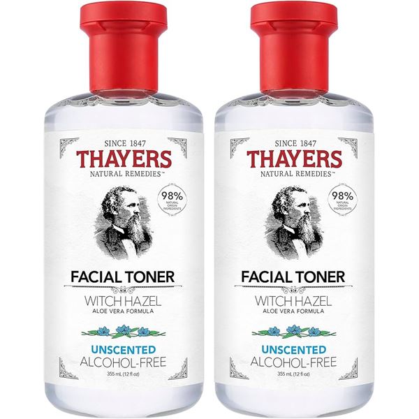 NEW 2 X 355ML THAYERS FACE TONER UNSCENTED