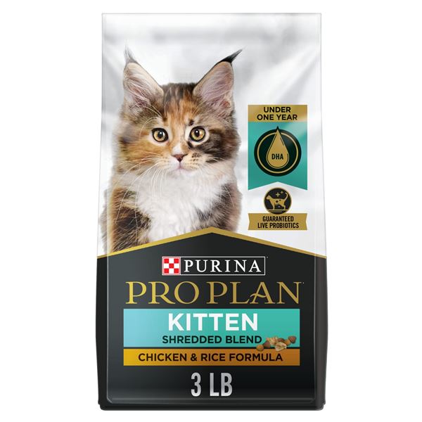 NEW PURINA PRO PLAN KITTEN SHREDDED BLEND WITH
