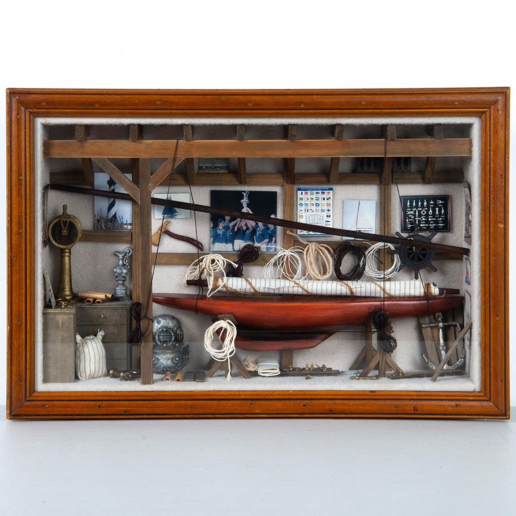 Diorama Shadow Box Nautical Theme, Boat Ship Builder