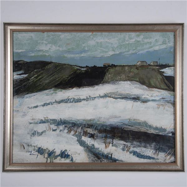Georgiy Kosmatchov, Original Oil on Board, Winter, Signed
