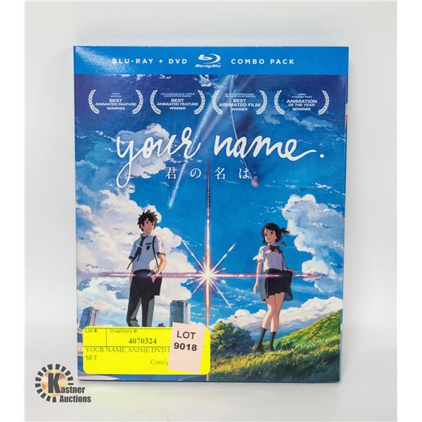 YOUR NAME ANIME DVD BLUE RAY SET