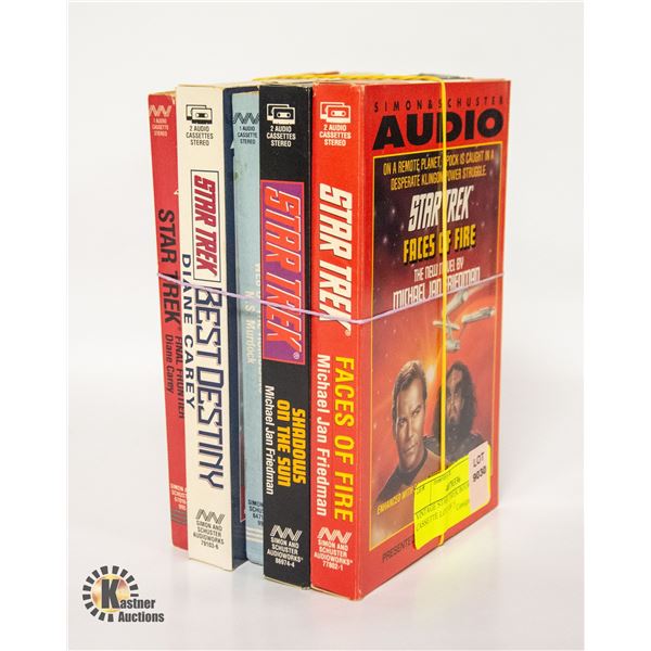 VINTAGE STAR TREK BOOKS ON CASSETTE LOT OF 5