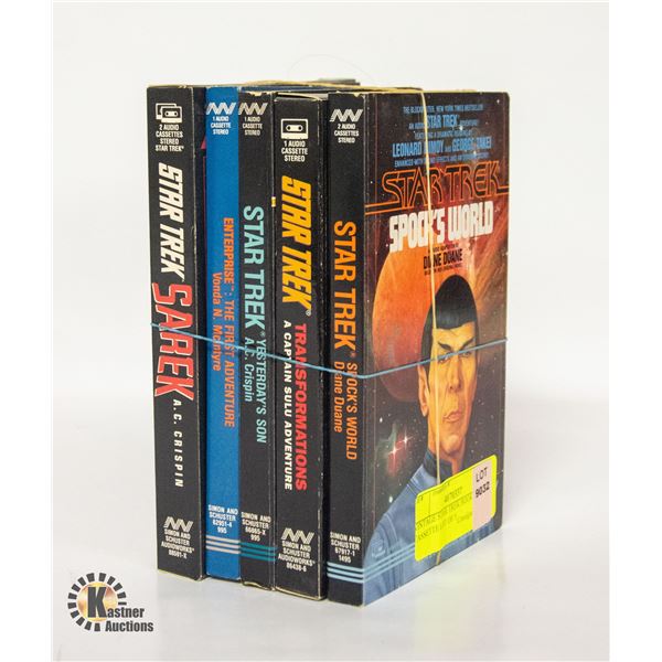 VINTAGE STAR TREK BOOKS ON CASSETTE LOT OF 5