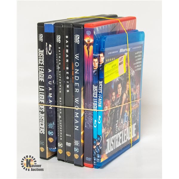 LOT JUSTICE LEAGUE BATMAN WONDER-WOMAN DVDS