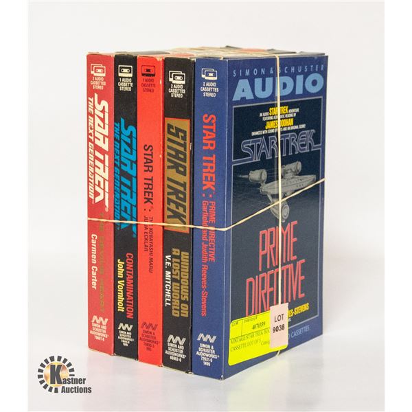 VINTAGE STAR TREK BOOKS ON CASSETTE LOT OF 5