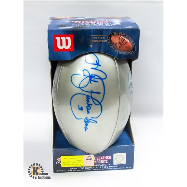 MICHAEL PINBALL CLEMONS SIGNED FOOTBALL W COA