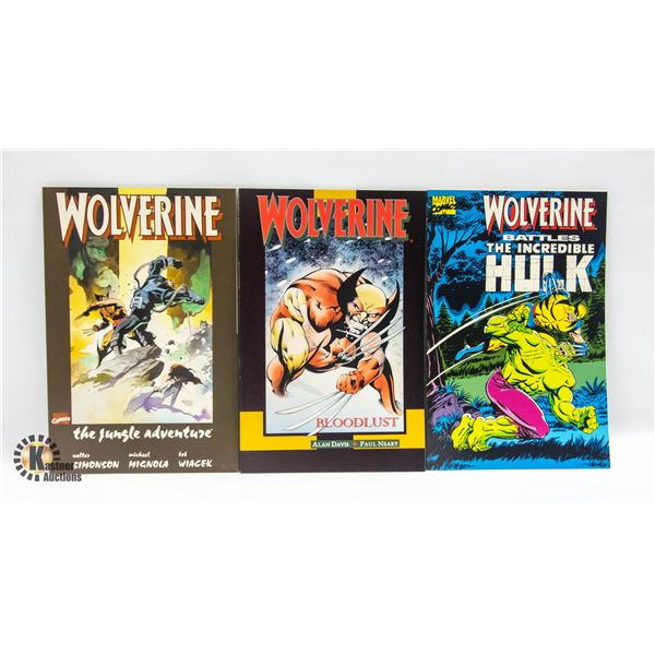 1980S WOLVERINE GRAPHIC NOVELS LOT OF 3
