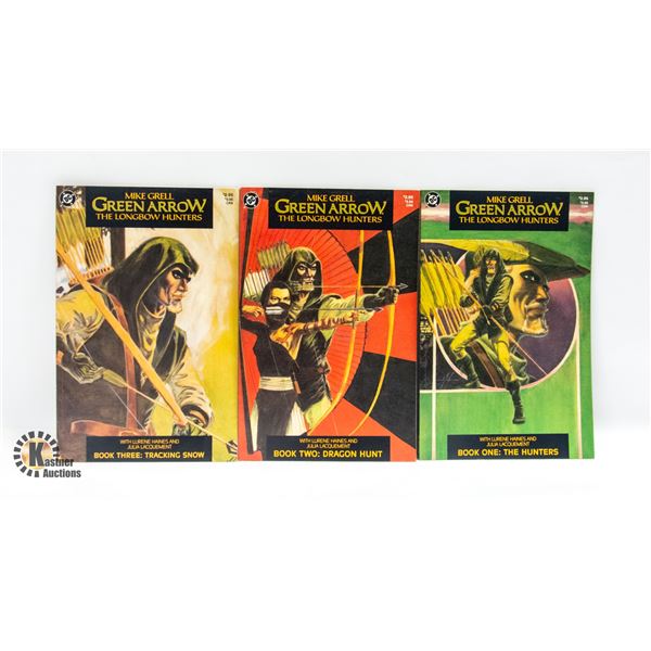 1987 GREEN ARROW GRAPHIC NOVEL SET BOOKS 1-3