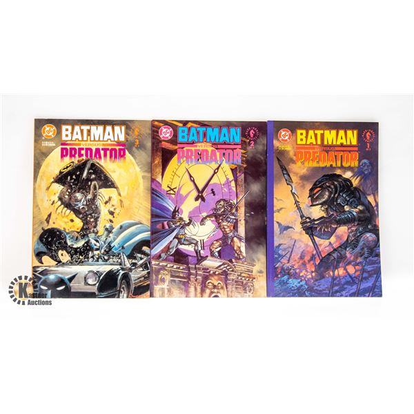 1991 BATMAN VS PREDATOR BOOKS 1-3 SET GRAPHIC